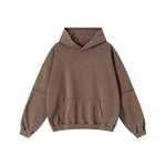 Two-Layer Sleeve Acid Washed Cotton Hoodie