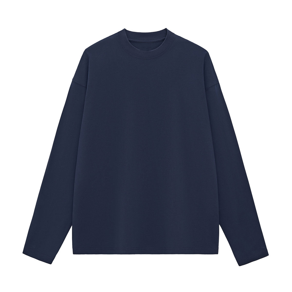 Solid Long-Sleeve Cotton T-Shirt 270gsm