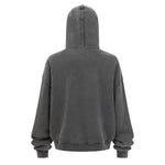 Oversized Vintage Washed Zip Up French Terry Hoodie
