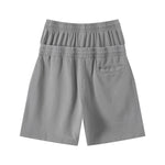 Double Waistband Snow Washed Distressed Shorts