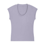 Classic Scoop-Neck Ribbed Sleeveless Top 250gsm