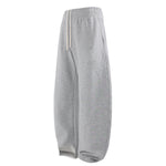 Elastic Drawstring Waist Fleece Jogger Pants