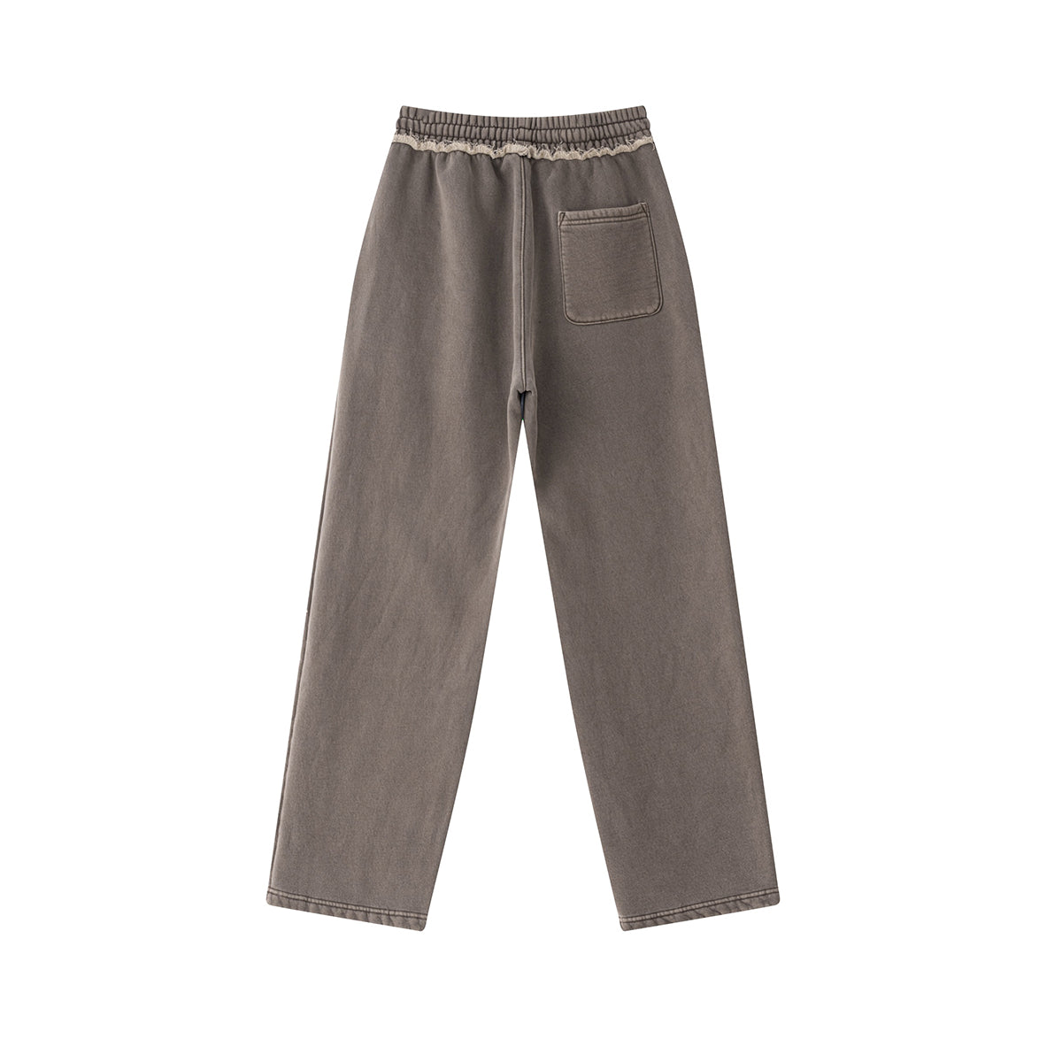 Raw Edge Straight Leg Fleece Sweatpants
