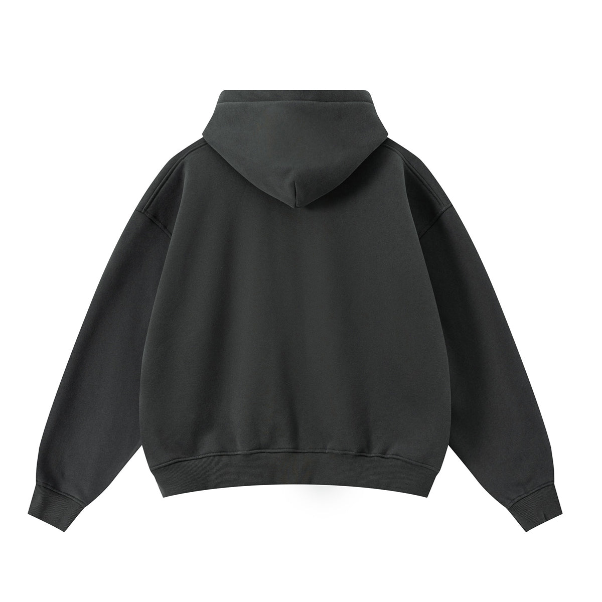 Soft Cotton Fleece Zip Up Hoodie Kangaroo Pockets