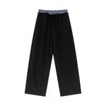 Double Waistband Baggy Trousers
