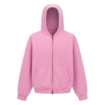 Vintage Oversized Full Zip Kangaroo Pocket Hoodie