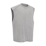 Raw Edge Distressed Studded Sleeveless Tee