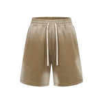 Splatter Dye Washed Distressed Air Mamba Shorts