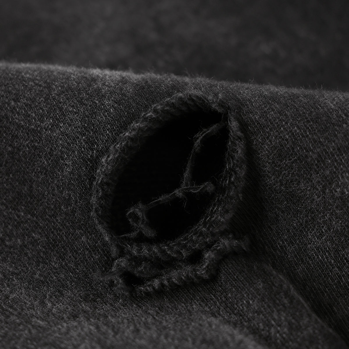 Men's Stone-washed Destroyed Hoodie