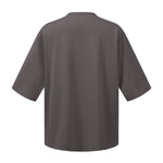 Washed Raw-Edge Pocket Clean Fit Crew Neck Tee