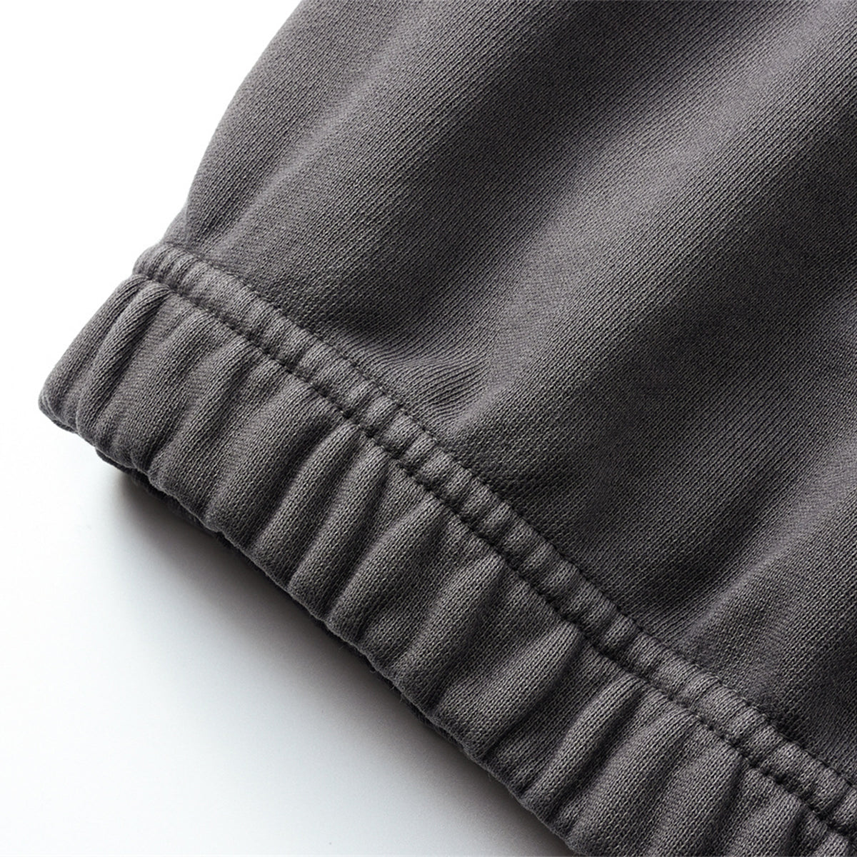 Vintage Washed Oversized Curved Stitch Zip Hoodie