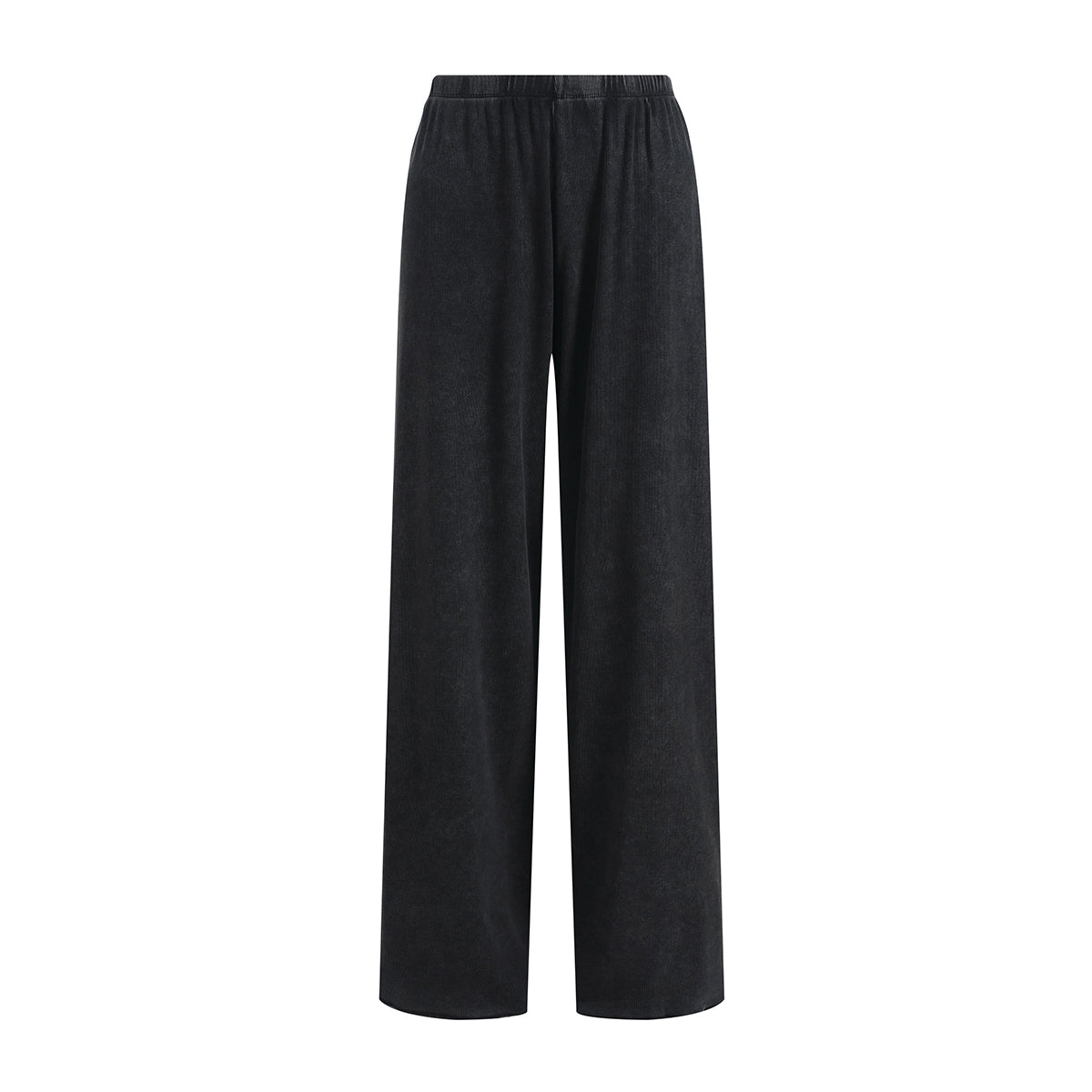 Women's Relaxed Straight Leg Ribbed Trousers