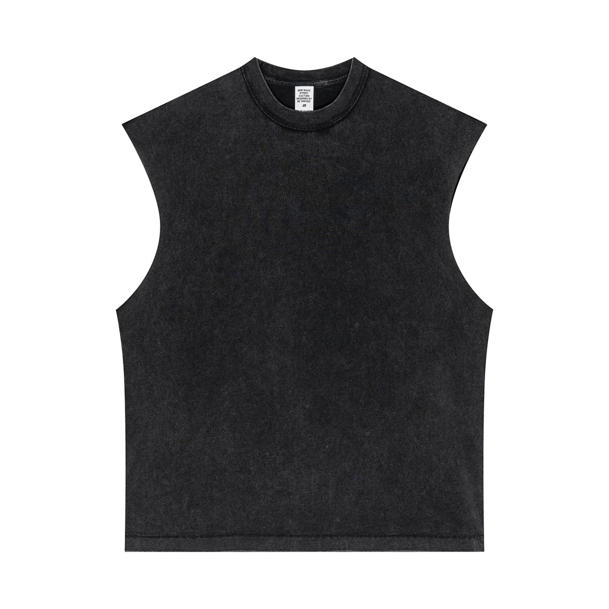 Sleeveless Raw Edge Reverse Tee 275gsm