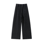 Streetwear Distressed Curved Panel Straight-Leg Pants