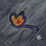 Butterfly Embroidery Denim Trucker Jacket