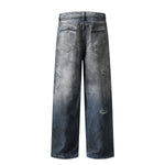 Vintage Faded Ripped Denim Pants