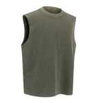 Vintage Washed Knitted Sleeveless Fitted Tank Top