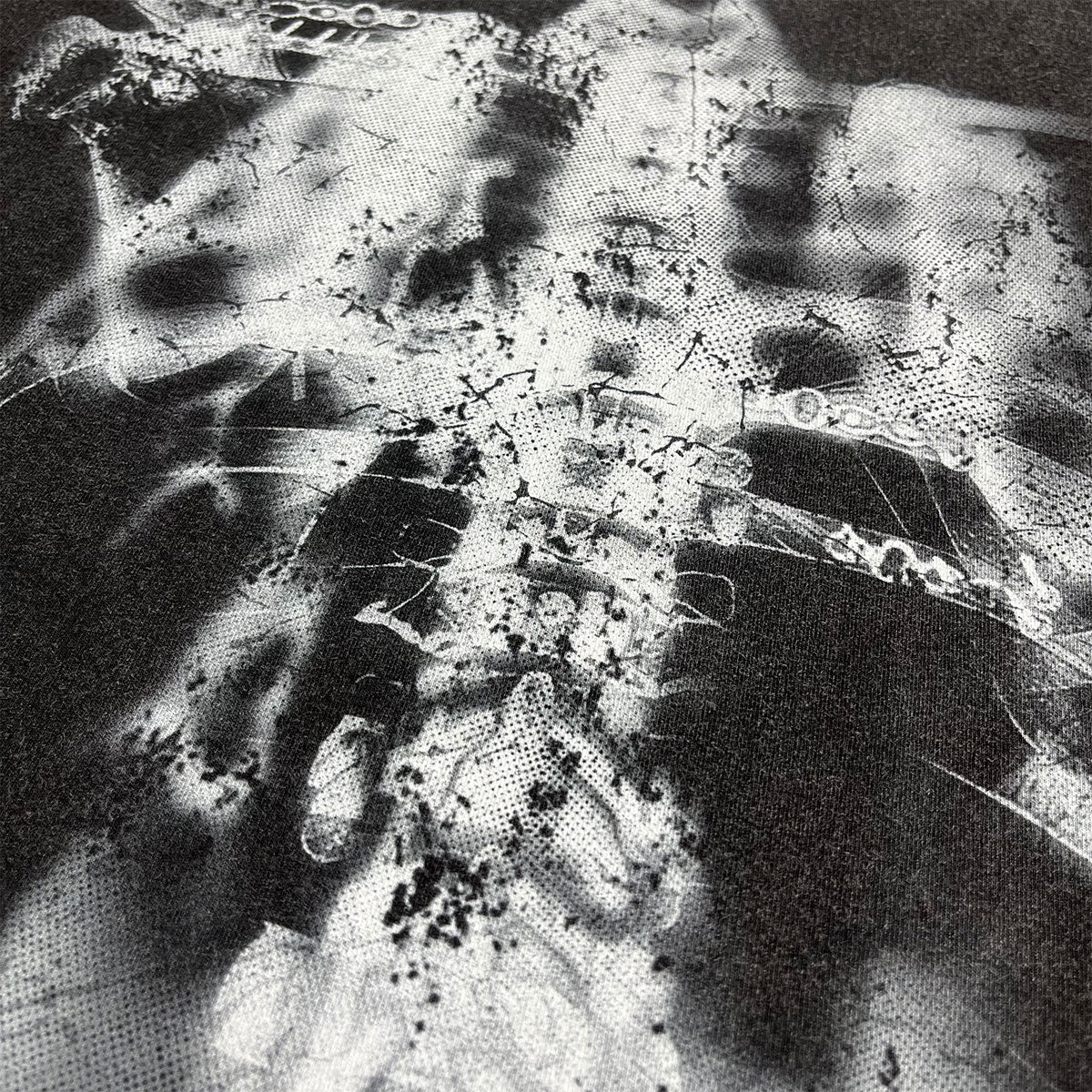 Vintage Washed Skeleton Graphic Oversized Streetwear Tee