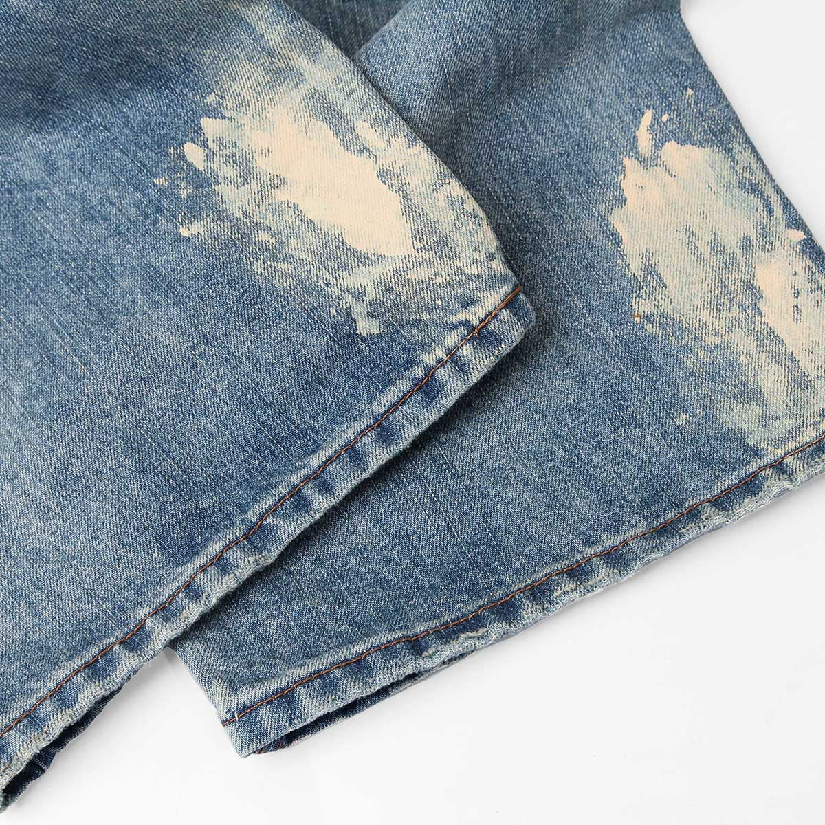 Distressed Brushstroke Fade Loose Baggy Jeans