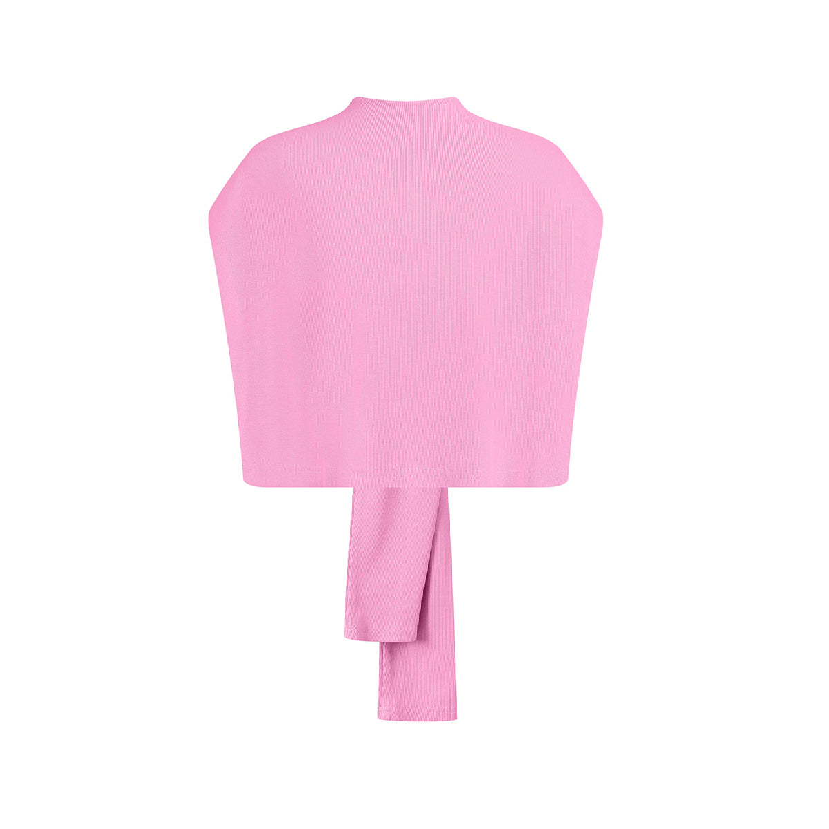 Front Tie Ribbed Knit Shoulder Wrap