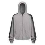 Distressed Paint Splatter Zippered Hoodie