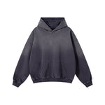 Relaxed Overdyed Ombre Faded Cotton Hoodie
