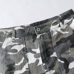 Straight Leg Camo Cargo Bermuda Shorts