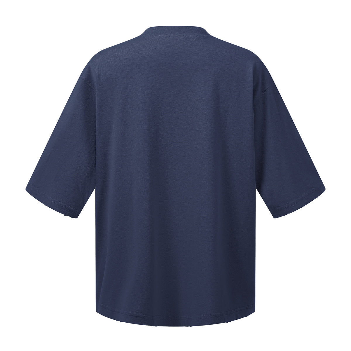 Washed Raw-Edge Pocket Clean Fit Crew Neck Tee