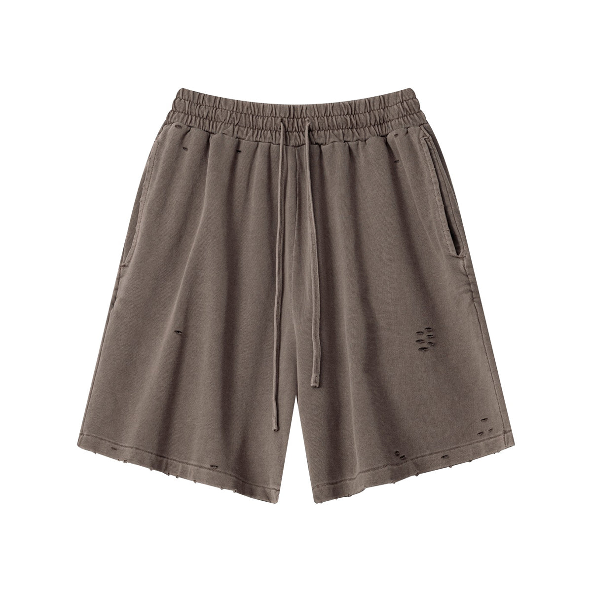 Vintage Wash Destructive Shorts