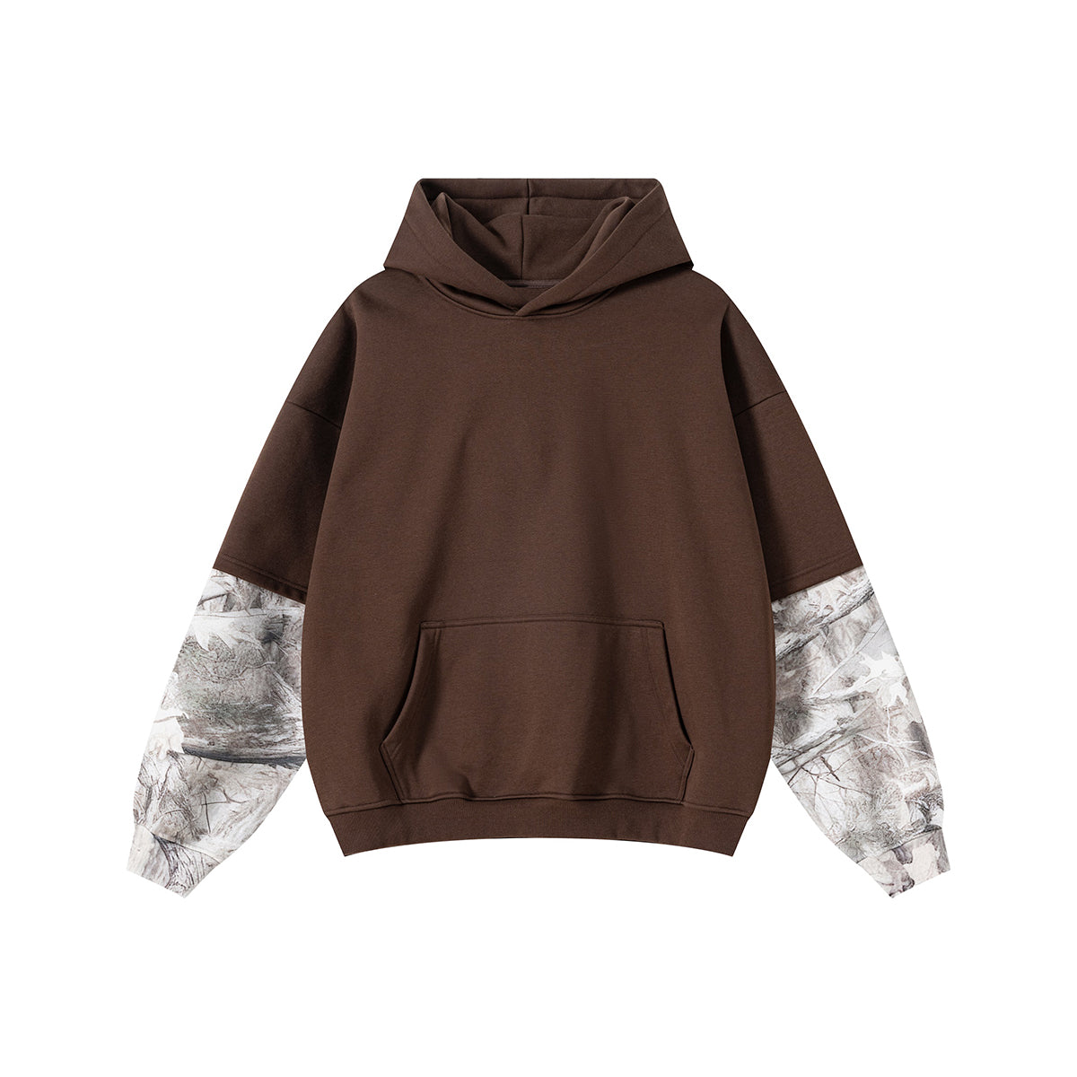 Branch Camo Two-Layer Sleeve Fleece Hoodie