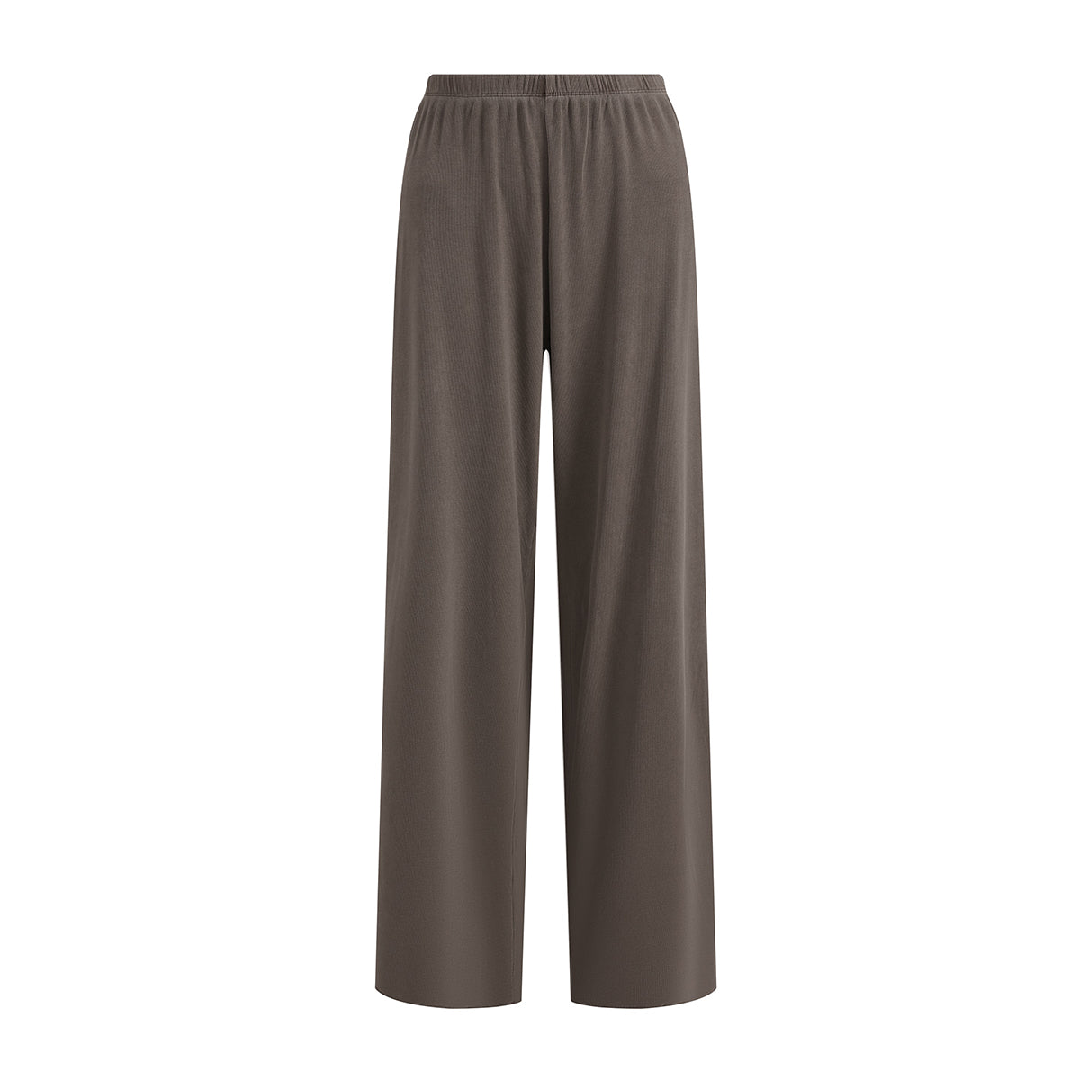 Women's Relaxed Straight Leg Ribbed Trousers