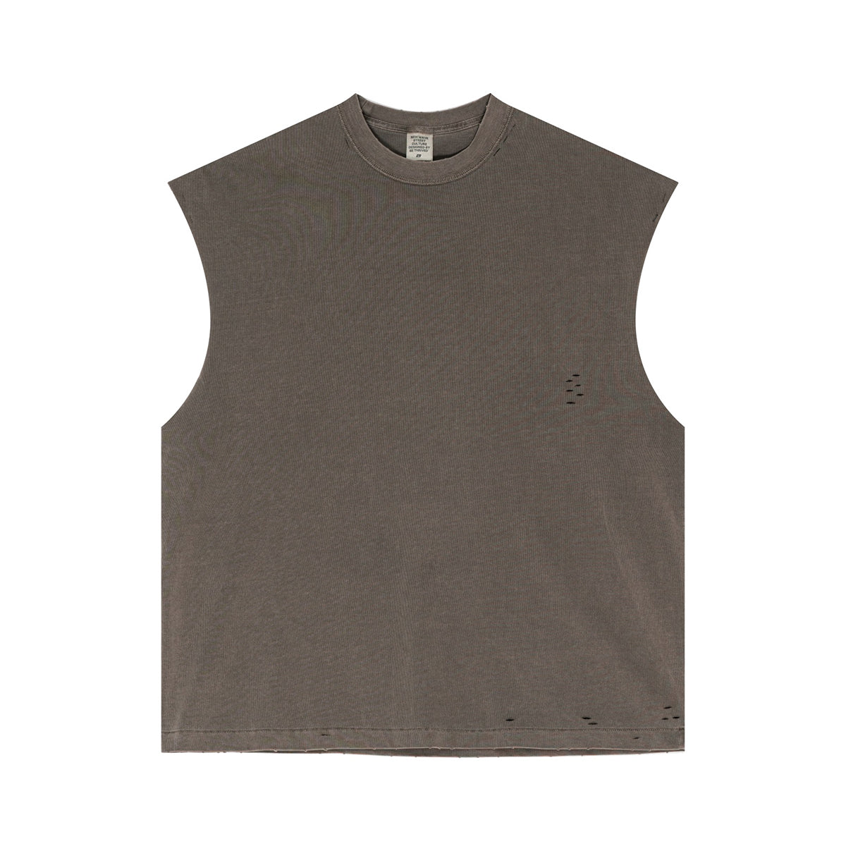 Camiseta sin mangas Raw Edge Destructive Muscle de 275 g/m²