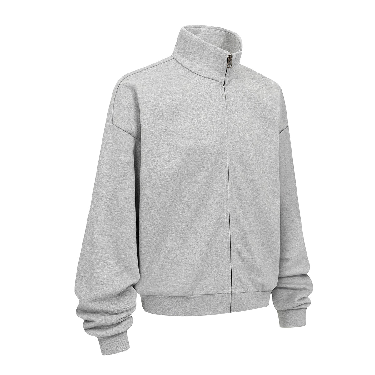 Oversized Zip High Neck Sweatshirt