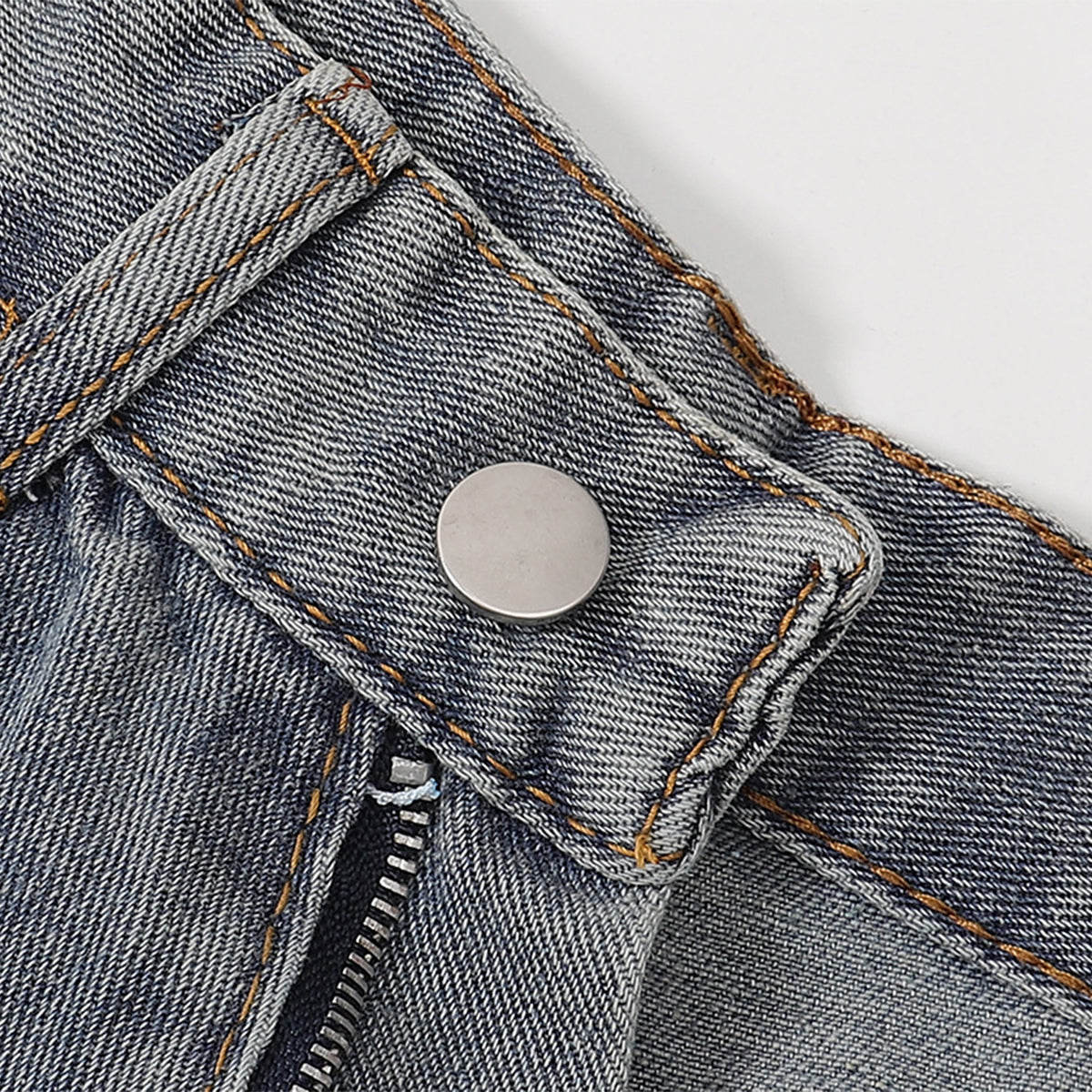 Street Style Graphic Print Relaxed Denim Shorts