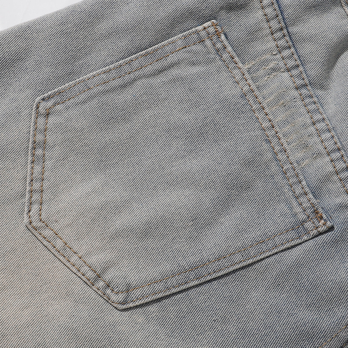 Adjustable Side Buckle Distressed High Waist Shorts