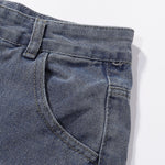 Embroidered Patch High Waist Wide Shorts