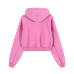 Plush Lining Crop Pullover Hoodie