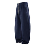 Elastic Drawstring Waist Fleece Jogger Pants
