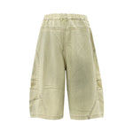 Vintage Washed Embroidery Bermuda Shorts