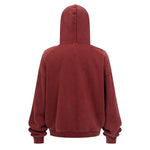 Oversized Vintage Washed Zip Up French Terry Hoodie