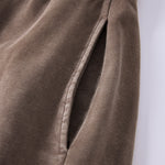 Vintage Washed Curved Panel Wide Drawstring Pants