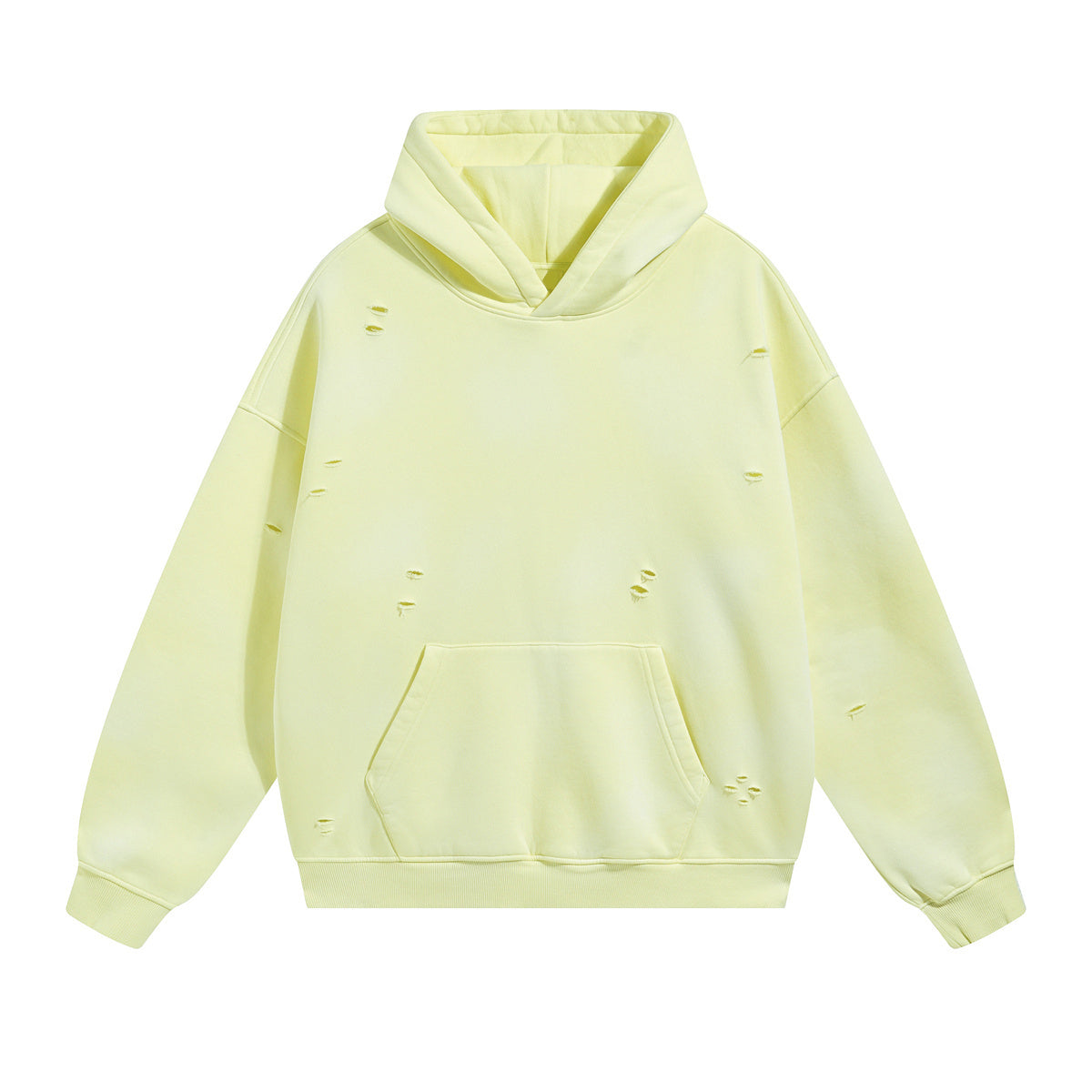Rips Soft Fleece Lined Distressed Pullover Hoodie