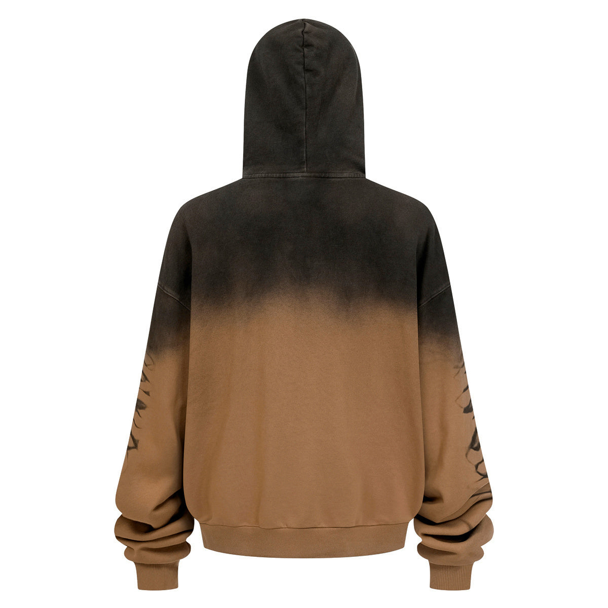 Tiger Stripes Gradient Color Zip Up Hoodie