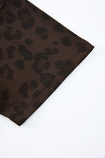 Leopard Print Oversized Short Sleeve Tee Shirt