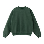 Crew Neck Mock Two-Layer Fleece Sweatshirt
