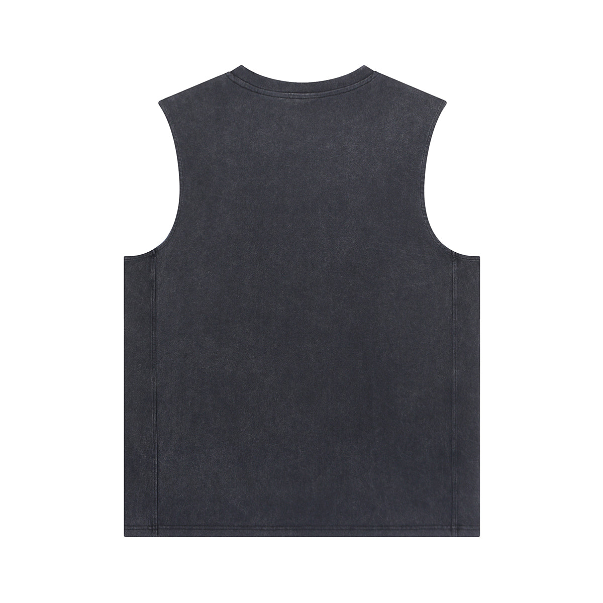 Black Washed Cotton Sleeveless T Shirt 275gsm