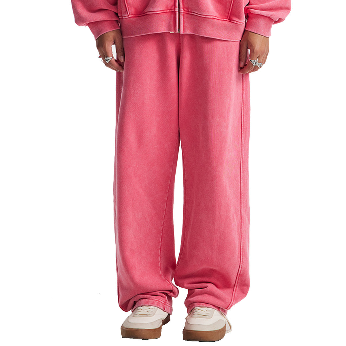 Sweatpants Washed Wide-Leg Vintage Streetwear Joggers