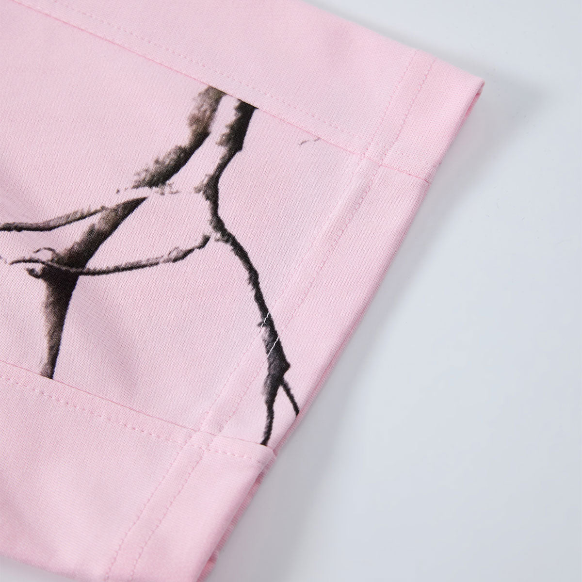 Pink Camo Raglan Sleeve Nature Print Casual Tee