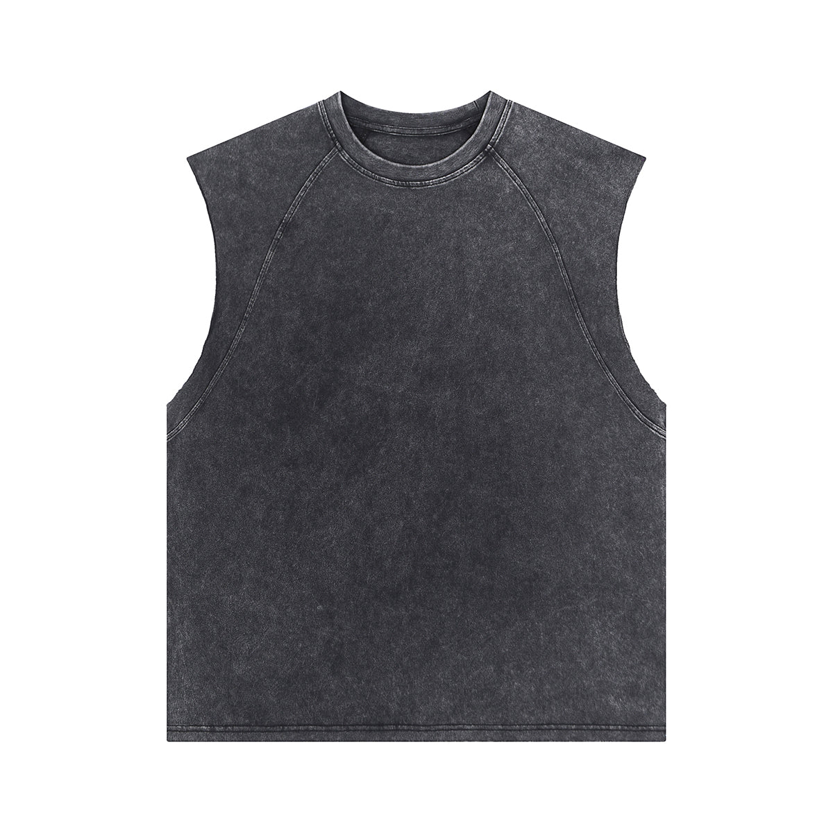 Raw Edge Stone Wash Muscle Tank 275gsm