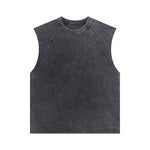 Raw Edge Stone Wash Muscle Tank 275gsm